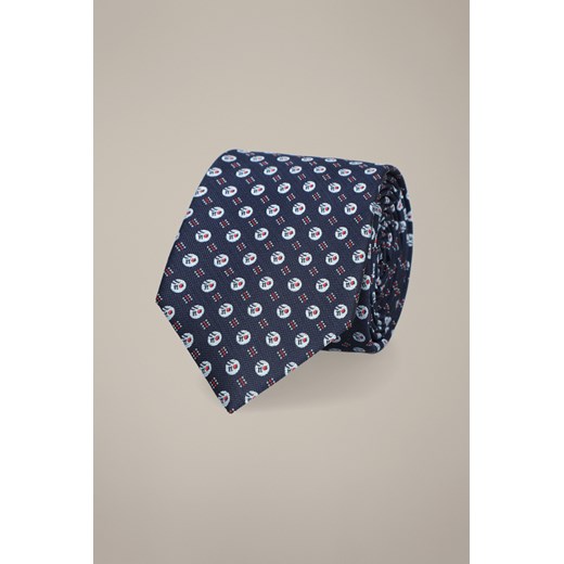Krawat Granatowy Wzór Geometryczny ze sklepu Lancerto S.A. w kategorii Krawaty - zdjęcie 187536272