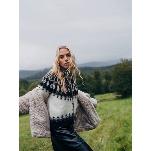 Reserved - Wzorzysty kardigan - wielobarwny ze sklepu Reserved w kategorii Swetry damskie - zdjęcie 187536440