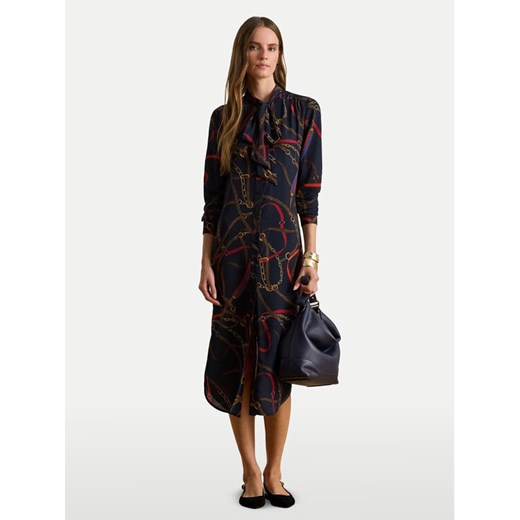 LAUREN RALPH LAUREN Sukienka koszulowa 200P03552001 Granatowy Regular Fit ze sklepu MODIVO w kategorii Sukienki - zdjęcie 187537791