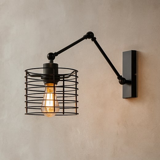 Biała lampka ścienna z regulowanym ramieniem ENNA LOFT ze sklepu Lysne w kategorii Lampy ścienne - zdjęcie 187538194