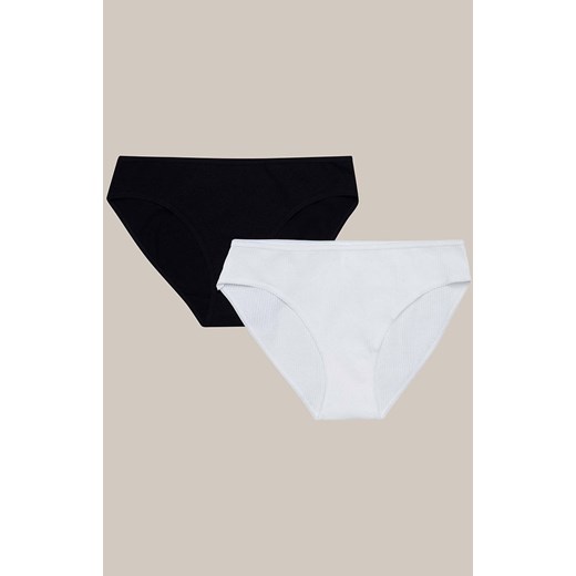 Esotiq 2-pack figi damskie Mia-Mia 42268-K006, Kolor czarno-biały, Rozmiar M, Esotiq ze sklepu Primodo w kategorii Majtki damskie - zdjęcie 187538411