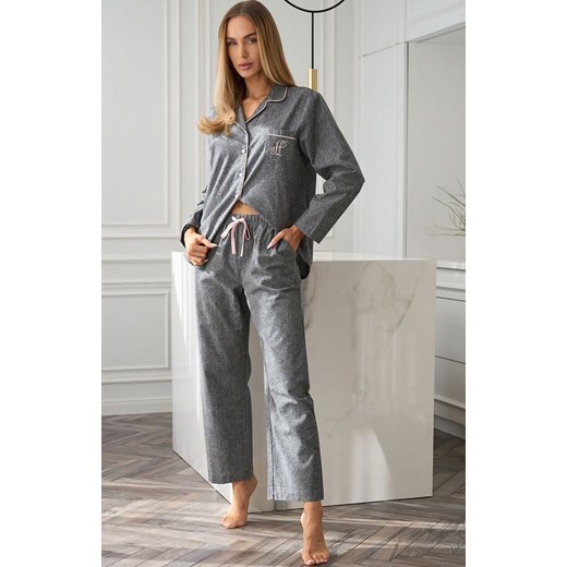 Rozpinana piżama damska 2531 Coco, Kolor szary, Rozmiar XXL, L&amp;L ze sklepu Primodo w kategorii Piżamy damskie - zdjęcie 187538482