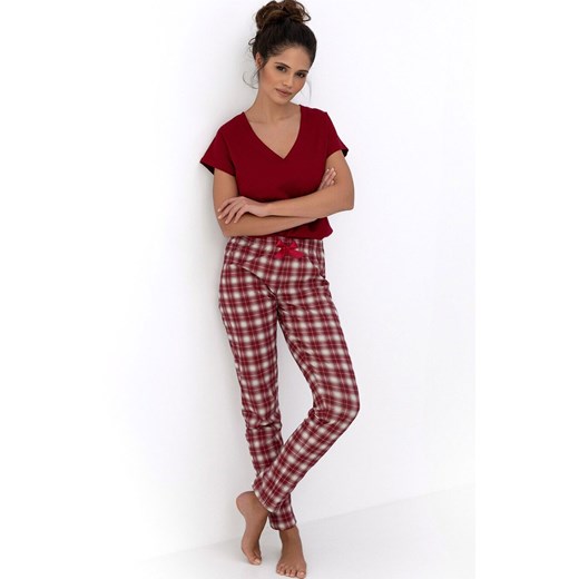 Sensis bawełniana piżama damska Alivia, Kolor bordowy, Rozmiar S, SENSIS ze sklepu Primodo w kategorii Piżamy damskie - zdjęcie 187538551