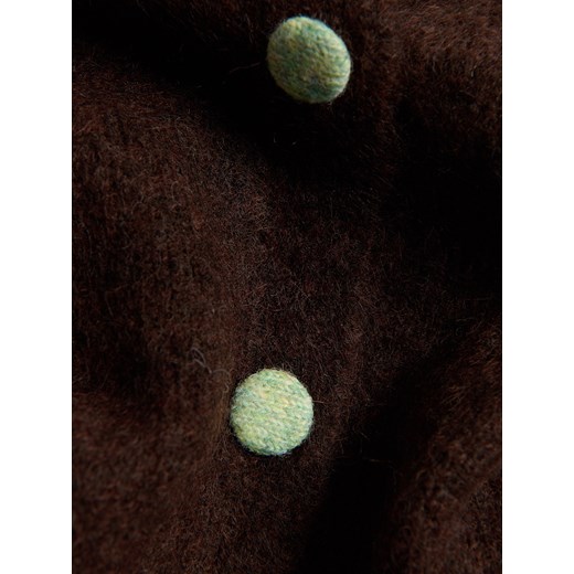 Reserved - Kardigan z kołnierzykiem - brązowy Reserved M Reserved