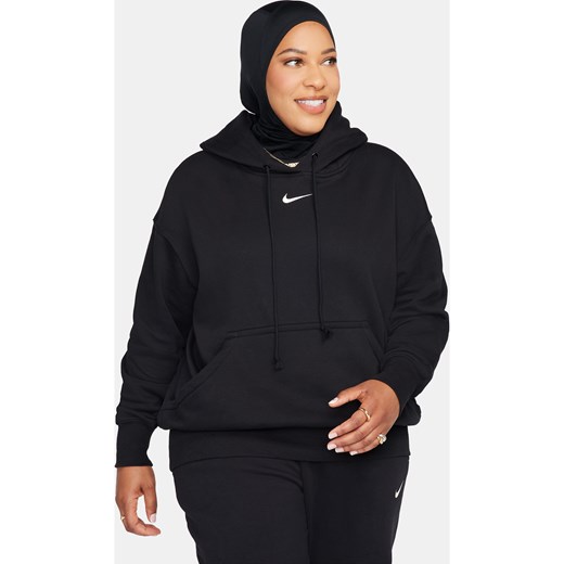 Damska bluza z kapturem o kroju oversize Nike Phoenix Fleece - Czerń ze sklepu Nike poland w kategorii Bluzy damskie - zdjęcie 187538932