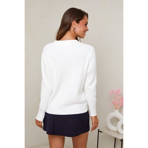 Soft Cashmere Kardigan w kolorze białym Soft Cashmere 34/36 Limango Polska promocyjna cena