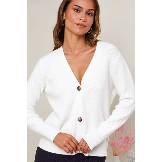 Soft Cashmere Kardigan w kolorze białym Soft Cashmere 34/36 Limango Polska promocyjna cena
