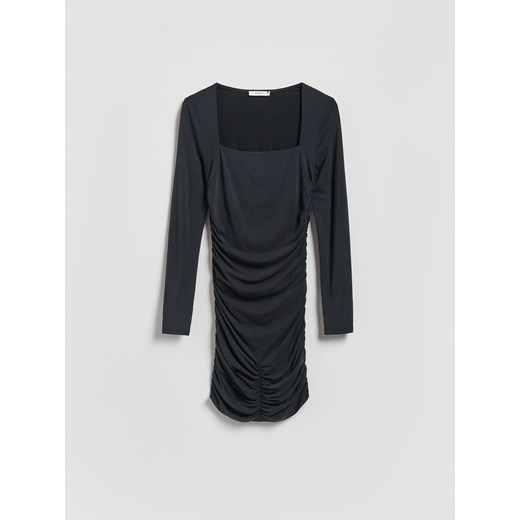 Reserved - Sukienka mini z modalem - ciemnoszary ze sklepu Reserved w kategorii Sukienki - zdjęcie 187539894