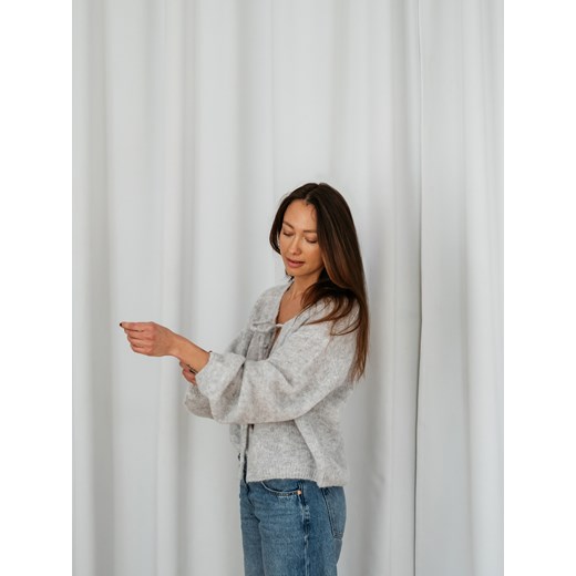 Reserved - Kardigan z wełną alpaki - jasnoszary Reserved XL Reserved