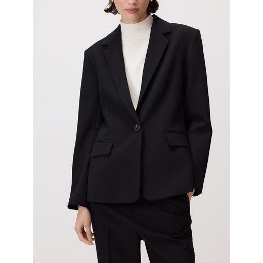 Reserved - Jednorzędowa marynarka - czarny ze sklepu Reserved w kategorii Marynarki damskie - zdjęcie 187540321