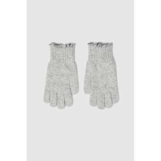 Rękawiczki szare ze sklepu Moodo.pl w kategorii Rękawiczki damskie - zdjęcie 187540334