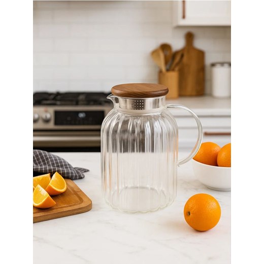 Sinsay - Ryflowany dzbanek - clear ze sklepu Sinsay w kategorii Dzbanki i zaparzacze - zdjęcie 187540641