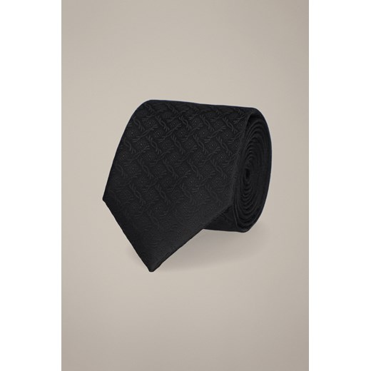 Krawat Czarny Wzór Geometryczny ze sklepu Lancerto S.A. w kategorii Krawaty - zdjęcie 187541050