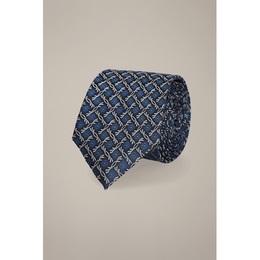 Krawat Granatowy Wzór Geometryczny ze sklepu Lancerto S.A. w kategorii Krawaty - zdjęcie 187541051