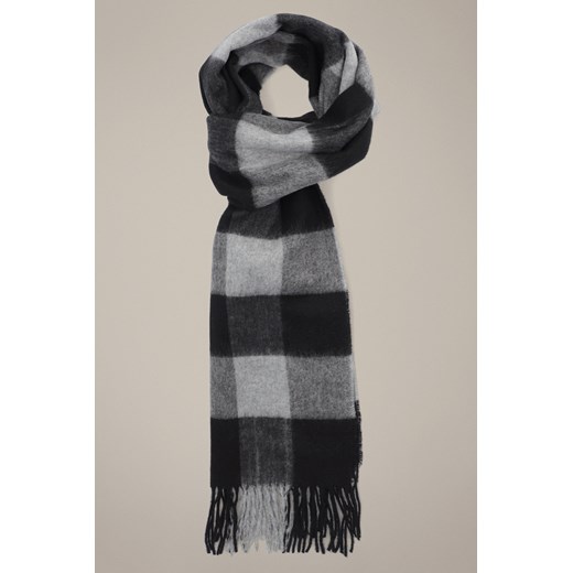 Szal Szaro-Czarny w Kratę Unisex ze sklepu Lancerto S.A. w kategorii Dodatki męskie - zdjęcie 187541060