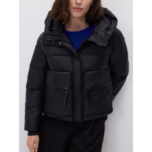 Reserved - Pikowana kurtka z kapturem - czarny Reserved XL Reserved