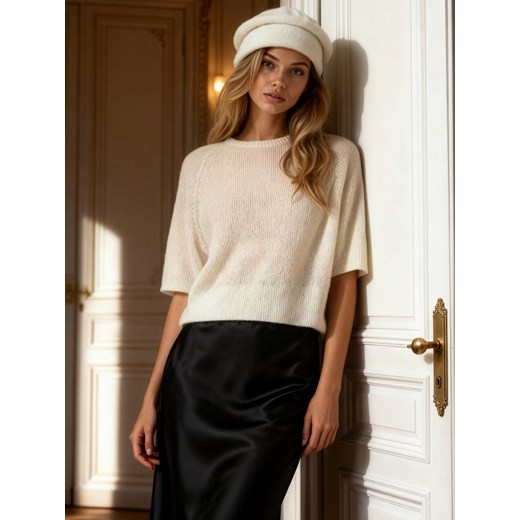 Biały sweter moherowy damski L'AF Era ze sklepu Eye For Fashion w kategorii Swetry damskie - zdjęcie 187541432