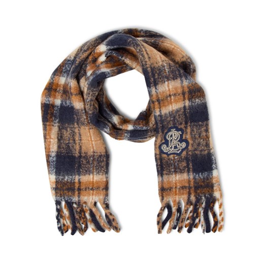 Lauren Ralph Lauren Damski tkany szal z zawartością wełny Kobiety Wełna granatowy w kratkę ze sklepu vangraaf w kategorii Szaliki i chusty damskie - zdjęcie 187541550