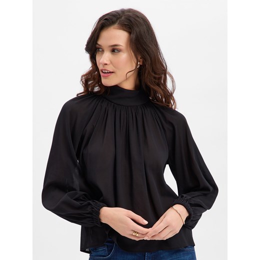 Drykorn Bluzka damska - Dumonda Kobiety Bawełna czarny jednolity ze sklepu vangraaf w kategorii Bluzki damskie - zdjęcie 187541560