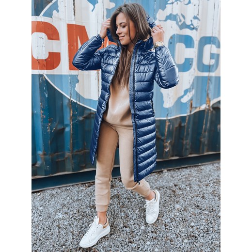 Kurtka zimowa damska pikowana LESSI niebieska Dstreet TY5517 ze sklepu DSTREET.PL w kategorii Kurtki damskie - zdjęcie 187541894