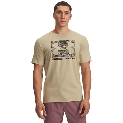Under Armour Koszulka sportowa &quot;Camo&quot; w kolorze beżowym ze sklepu Limango Polska w kategorii T-shirty męskie - zdjęcie 187542180