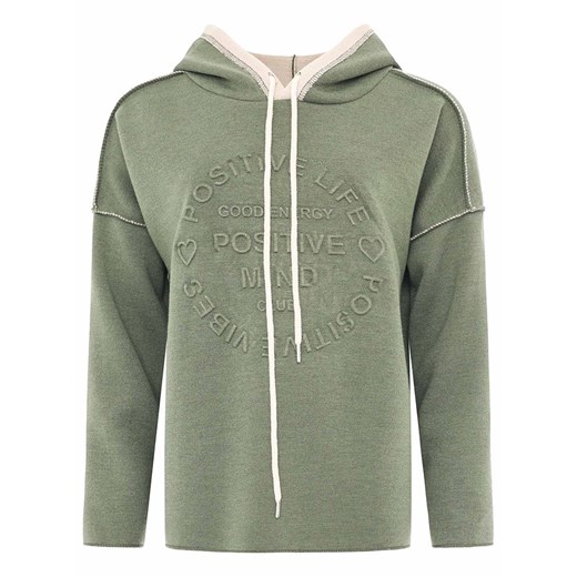 Zwillingsherz Bluza &quot;Positive Mind&quot; w kolorze zielonym ze sklepu Limango Polska w kategorii Bluzy damskie - zdjęcie 187542484