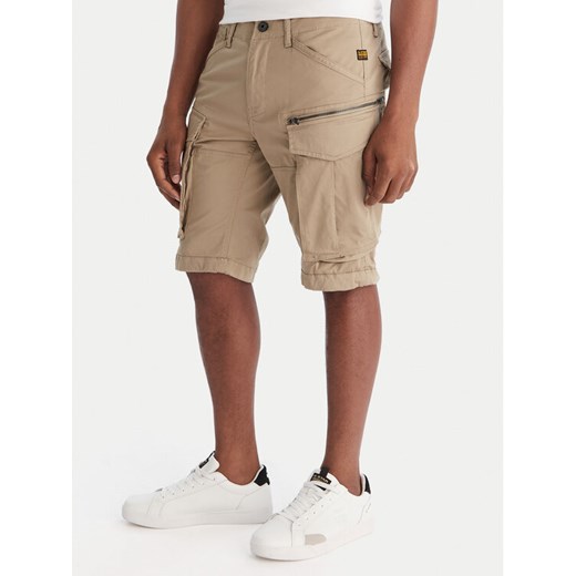 G-Star Raw Szorty materiałowe Rovic Zip D26214-5126 Zielony Relaxed Fit ze sklepu MODIVO w kategorii Spodenki męskie - zdjęcie 187543251