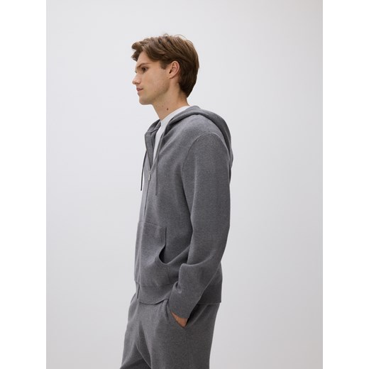 Reserved - Sweter z kapturem - szary Reserved S Reserved