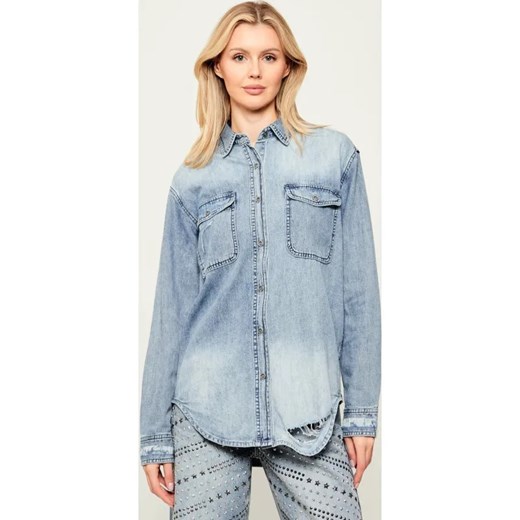 One Teaspoon Jeansowa koszula 25TH BIRTHDAY EVERYDAY | Oversize fit ze sklepu Gomez Fashion Store w kategorii Koszule damskie - zdjęcie 187545163