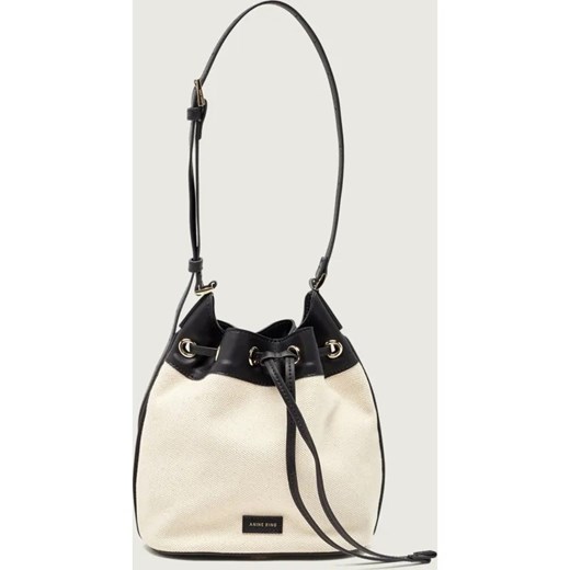 Anine Bing Worek MINI ALANA | z dodatkiem skóry ze sklepu Gomez Fashion Store w kategorii Torebki worki - zdjęcie 187545171