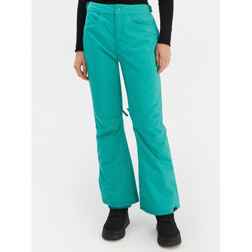 Roxy Spodnie snowboardowe Backyard ERJTP03299 Zielony Tailored Fit ze sklepu MODIVO w kategorii Spodnie damskie - zdjęcie 187545354
