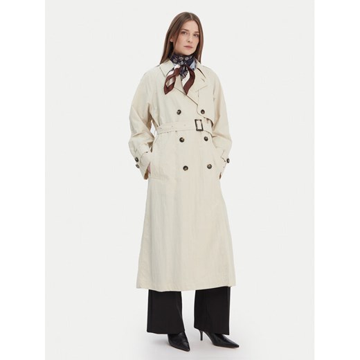 Tommy Hilfiger Trencz WW0WW45632 Beżowy Oversize ze sklepu MODIVO w kategorii Płaszcze damskie - zdjęcie 187545401