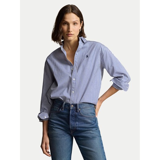 Polo Ralph Lauren Koszula 211910743020 Niebieski Regular Fit ze sklepu MODIVO w kategorii Koszule damskie - zdjęcie 187545403