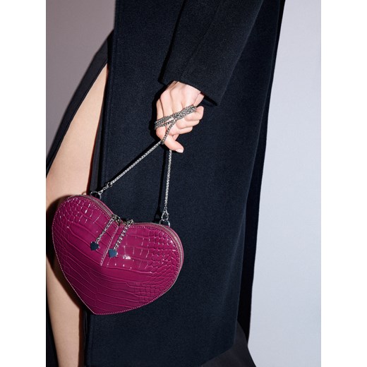 Mohito - Torebka serce - ciemny fiolet ze sklepu Mohito w kategorii Kopertówki - zdjęcie 187545740