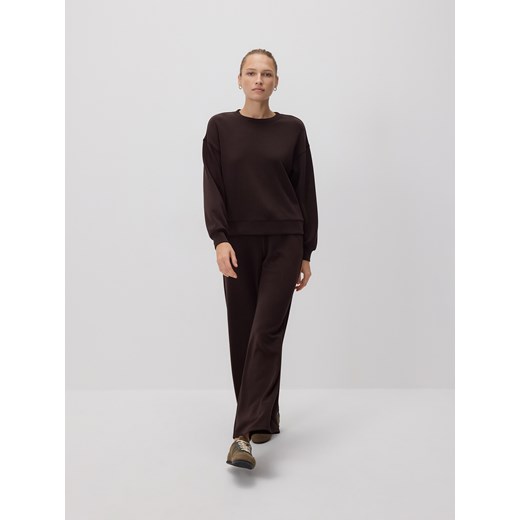 Reserved - Bluza z modalem - ciemnobrązowy ze sklepu Reserved w kategorii Bluzy damskie - zdjęcie 187545873