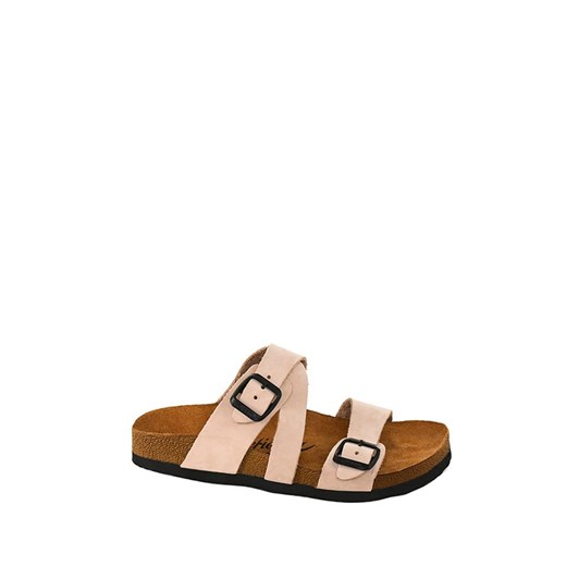 Moosefield Skórzane klapki w kolorze jasnoróżowym ze sklepu Limango Polska w kategorii Klapki damskie - zdjęcie 187546013