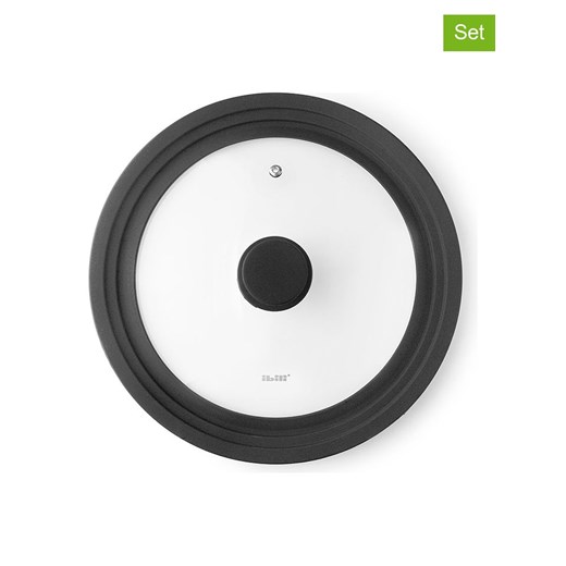 Ibili Szklane pokrywki (3 szt.) w kolorze czarnym ze sklepu Limango Polska w kategorii Garnki - zdjęcie 187546521