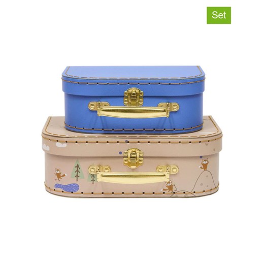 OYOY mini Kuferki (2 szt.) w kolorze niebieskim i beżowym ze sklepu Limango Polska w kategorii Akcesoria i przechowywanie - zdjęcie 187546670