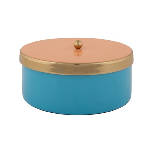 Present Time Pojemnik &quot;Funky&quot; w kolorze turkusowo-niebieskim - Ø 16 cm ze sklepu Limango Polska w kategorii Akcesoria i przechowywanie - zdjęcie 187546692