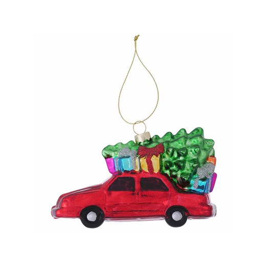 Boltze Zawieszka świąteczna &quot;Drivy&quot; w kolorze czerwono-zielonym - wys. 8 cm ze sklepu Limango Polska w kategorii Dekoracje bożonarodzeniowe - zdjęcie 187546711