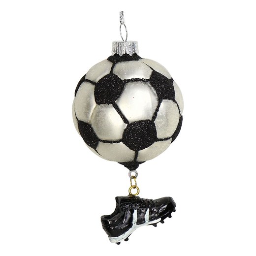 Kersten Ozdoba choinkowa &quot;Soccer Ball&quot; w kolorze czarno-białym - wys. 12 cm ze sklepu Limango Polska w kategorii Dekoracje bożonarodzeniowe - zdjęcie 187546934