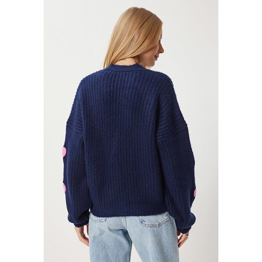 Happiness Istanbul Kardigan w kolorze granatowo-jasnoróżowym Happiness Istanbul onesize Limango Polska wyprzedaż