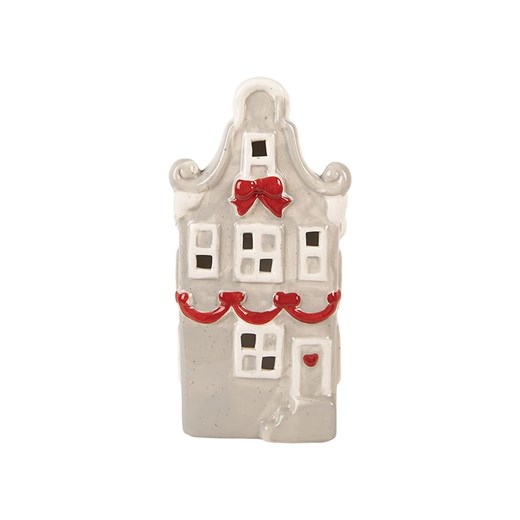 Clayre &amp; Eef Dekoracyjny domek LED w kolorze szarym - 11 x 22 x 9 cm ze sklepu Limango Polska w kategorii Dekoracje - zdjęcie 187547143
