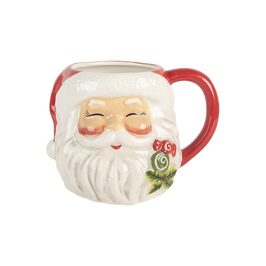 Clayre &amp; Eef Kubek jumbo w kolorze czerwono-białym - 550 ml ze sklepu Limango Polska w kategorii Dzbanki i zaparzacze - zdjęcie 187547171