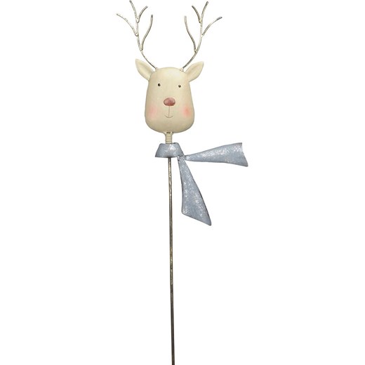 POSIWIO Dekoracja ogrodowa &quot;Moose Head&quot; w kolorze kremowo-błękitnym - 27 x 87,5 cm ze sklepu Limango Polska w kategorii Dekoracje i akcesoria ogrodowe - zdjęcie 187547274