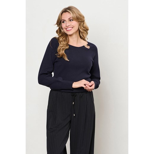 &amp;Co Woman Sweter &quot;Bowi&quot; w kolorze granatowym ze sklepu Limango Polska w kategorii Swetry damskie - zdjęcie 187547671