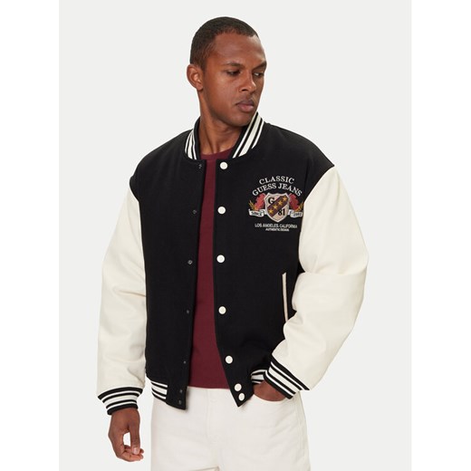Guess Jeans Kurtka bomber M5BL1E WEI02 Czarny Regular Fit ze sklepu MODIVO w kategorii Kurtki męskie - zdjęcie 187547772