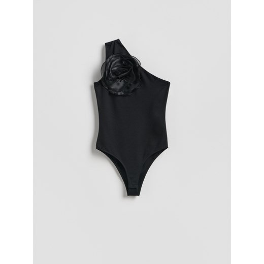 Reserved - Top z różą - czarny ze sklepu Reserved w kategorii Bluzki damskie - zdjęcie 187547953