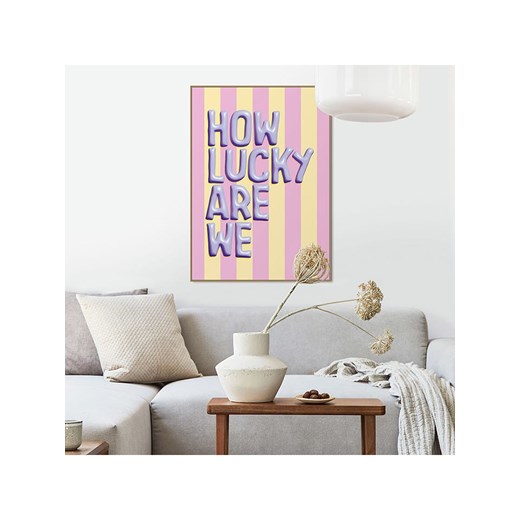 Orangewallz Druk artystyczny &quot;How Lucky Are We&quot; w ramce ze sklepu Limango Polska w kategorii Obrazy - zdjęcie 187548352