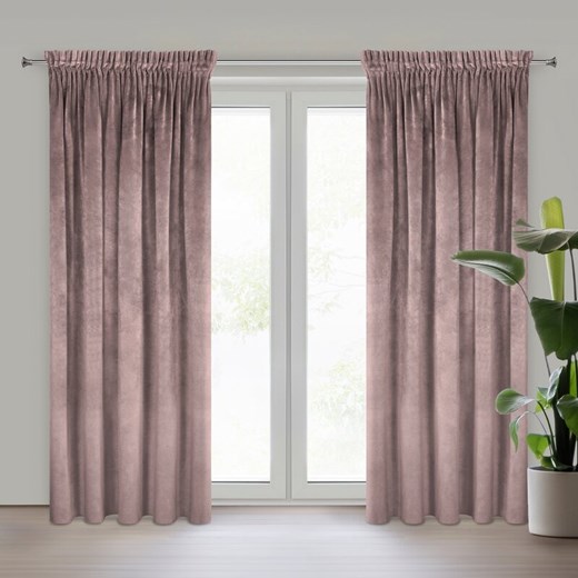 ZASŁONA GOTOWA VILLA NA TAŚMIE 140 X 270 CM PUDROWY RÓŻ ze sklepu lenaodniemowlakadoszkolniaka.pl w kategorii Zasłony - zdjęcie 187549484